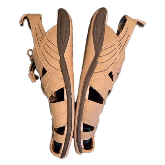 Athleta Tan Leather Sandals Women's US Size 10 EUR 41 ( EUC) - Picture 3 of 10